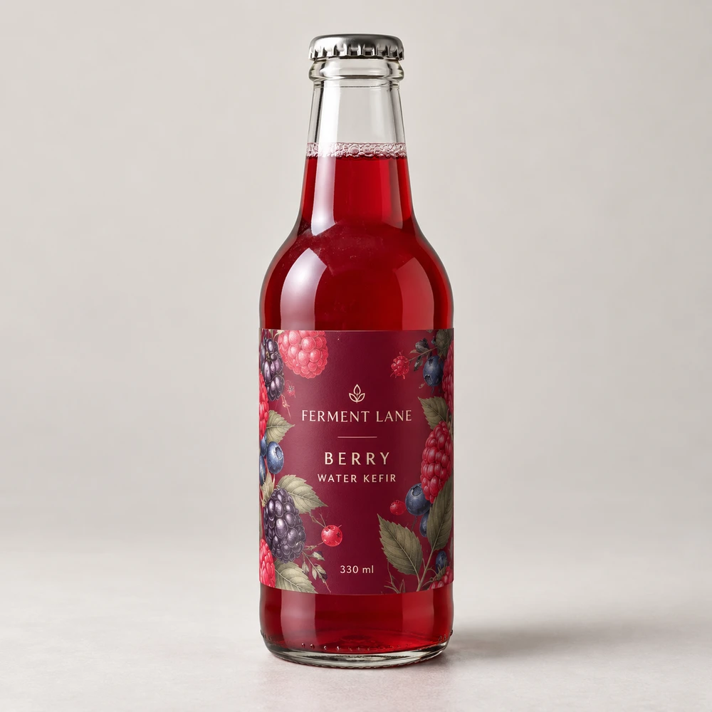 Berry water kefir — 330 ml